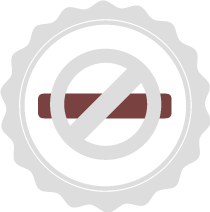 Durchgestrichenes Minus zur Veranschaulichung von falschen Infrarotheizung Nachteilen